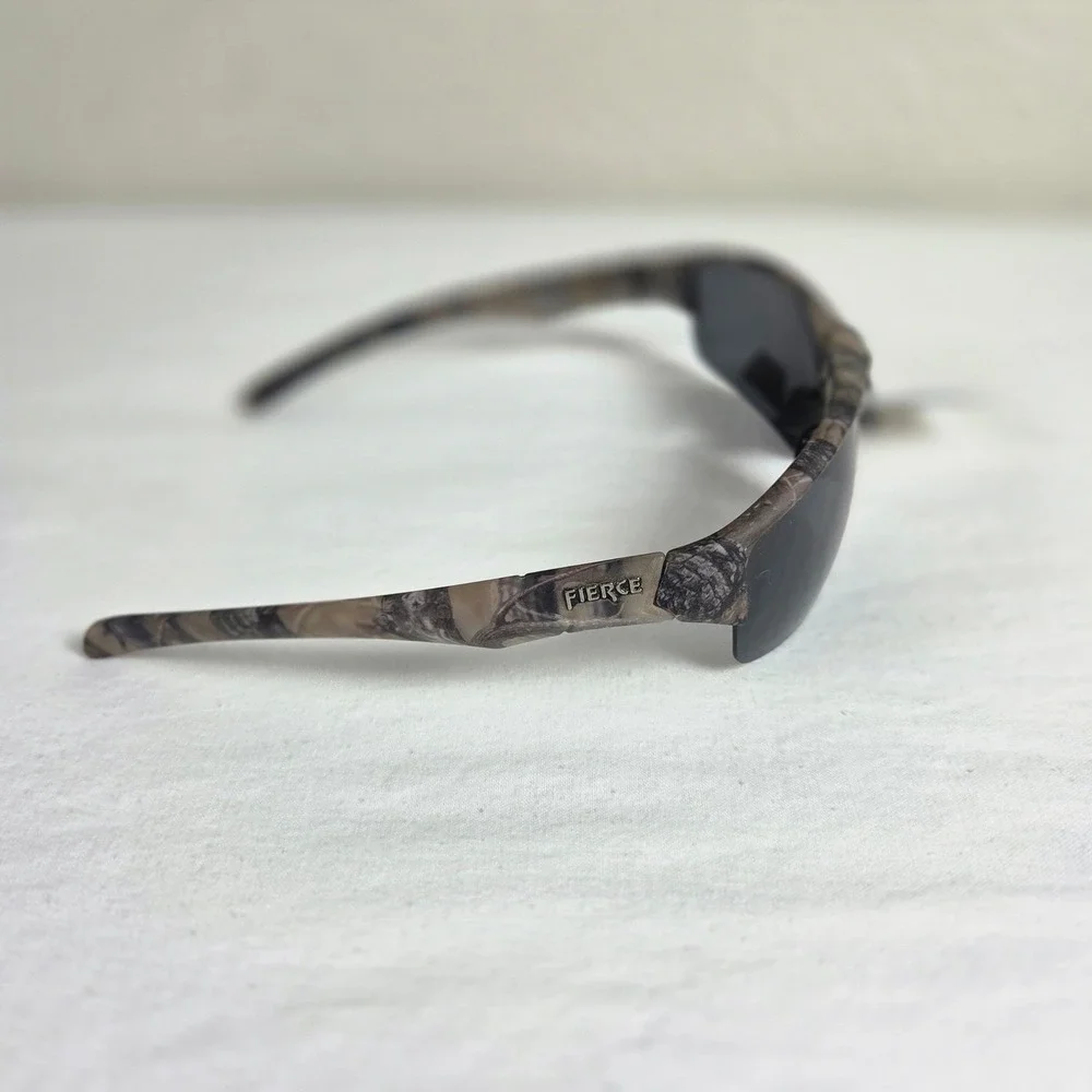 Fierce Polarized Sunglasses Longleaf Camo Frame Dark Smoke Lens Hunting Fishing
